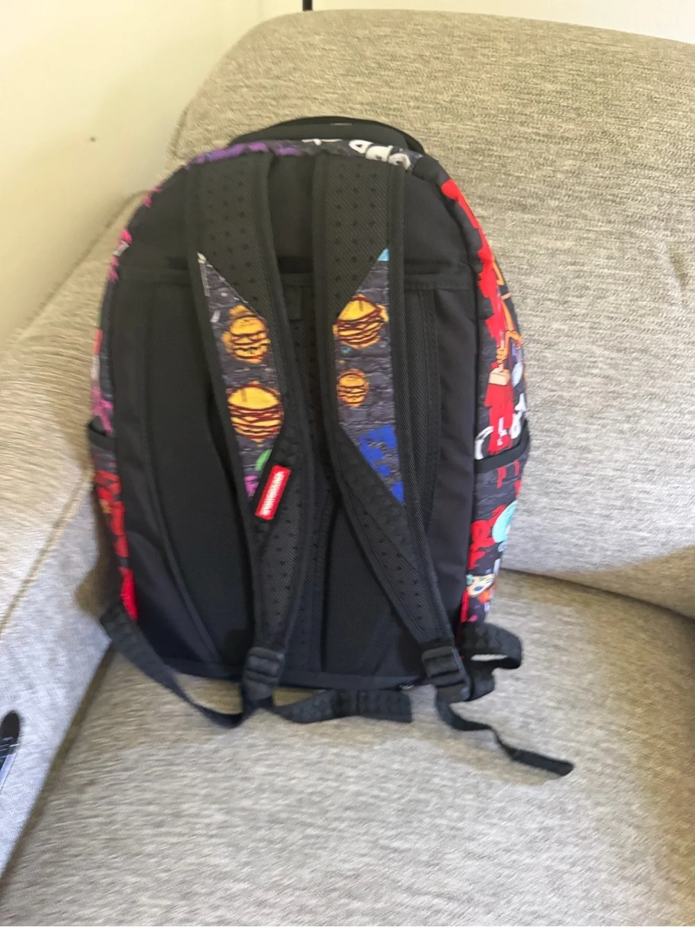 Sprayground Red Limited Edition Patch Backpack Label